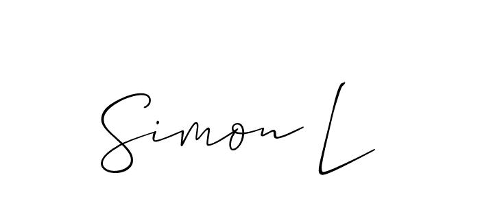 if you are searching for the best signature style for your name Simon L. so please give up your signature search. here we have designed multiple signature styles  using Allison_Script. Simon L signature style 2 images and pictures png