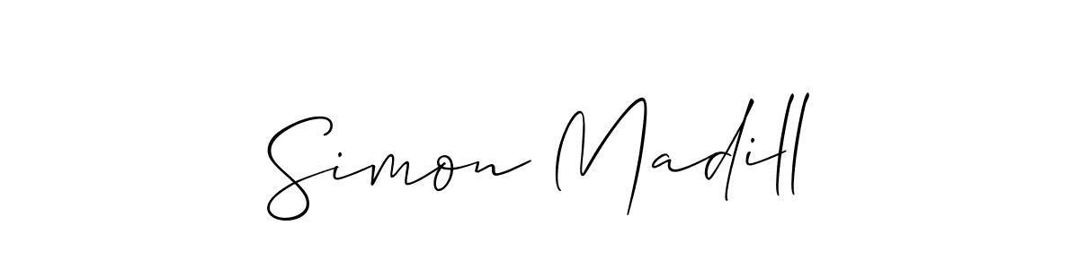 Similarly Allison_Script is the best handwritten signature design. Signature creator online .You can use it as an online autograph creator for name Simon Madill. Simon Madill signature style 2 images and pictures png