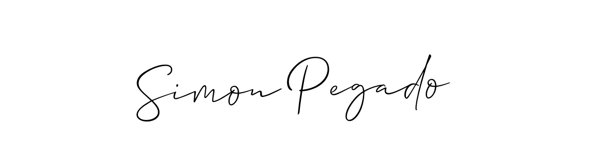 Also You can easily find your signature by using the search form. We will create Simon Pegado name handwritten signature images for you free of cost using Allison_Script sign style. Simon Pegado signature style 2 images and pictures png