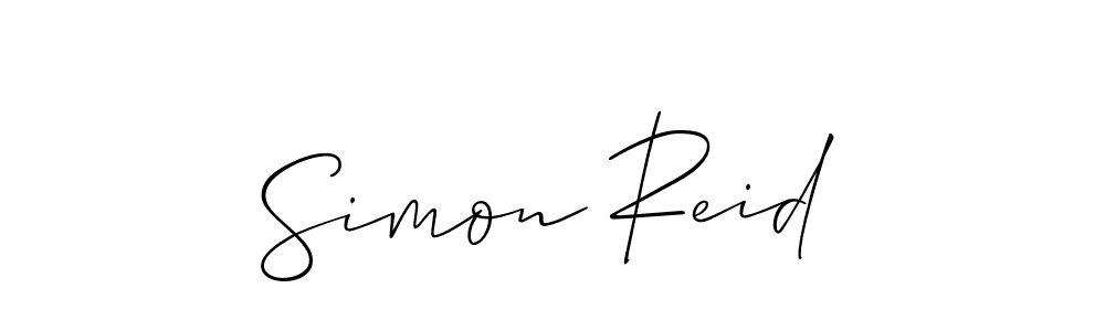 Make a beautiful signature design for name Simon Reid. With this signature (Allison_Script) style, you can create a handwritten signature for free. Simon Reid signature style 2 images and pictures png