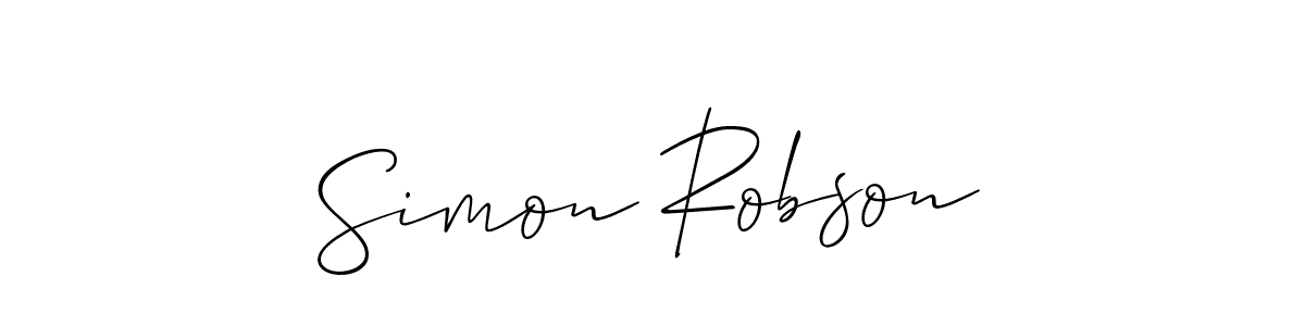 You should practise on your own different ways (Allison_Script) to write your name (Simon Robson) in signature. don't let someone else do it for you. Simon Robson signature style 2 images and pictures png