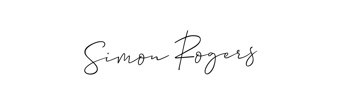 Also we have Simon Rogers name is the best signature style. Create professional handwritten signature collection using Allison_Script autograph style. Simon Rogers signature style 2 images and pictures png