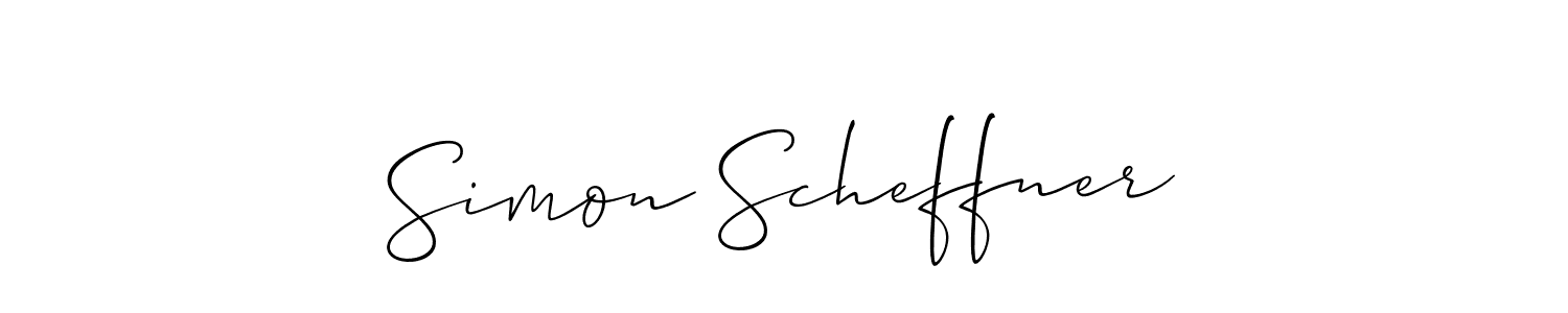 Allison_Script is a professional signature style that is perfect for those who want to add a touch of class to their signature. It is also a great choice for those who want to make their signature more unique. Get Simon Scheffner name to fancy signature for free. Simon Scheffner signature style 2 images and pictures png