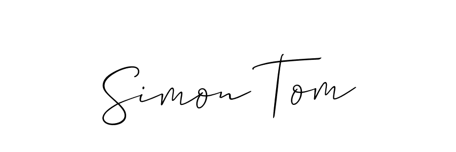 if you are searching for the best signature style for your name Simon Tom. so please give up your signature search. here we have designed multiple signature styles  using Allison_Script. Simon Tom signature style 2 images and pictures png