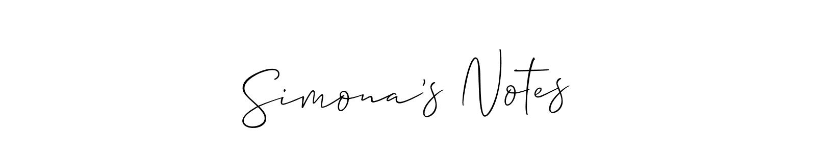 Here are the top 10 professional signature styles for the name Simona’s Notes. These are the best autograph styles you can use for your name. Simona’s Notes signature style 2 images and pictures png