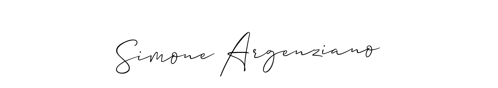 Make a beautiful signature design for name Simone Argenziano. With this signature (Allison_Script) style, you can create a handwritten signature for free. Simone Argenziano signature style 2 images and pictures png