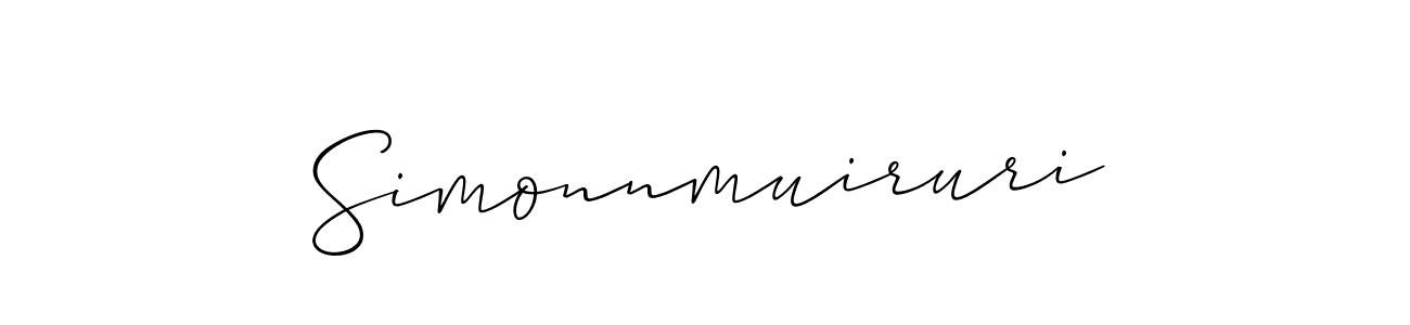 This is the best signature style for the Simonnmuiruri name. Also you like these signature font (Allison_Script). Mix name signature. Simonnmuiruri signature style 2 images and pictures png