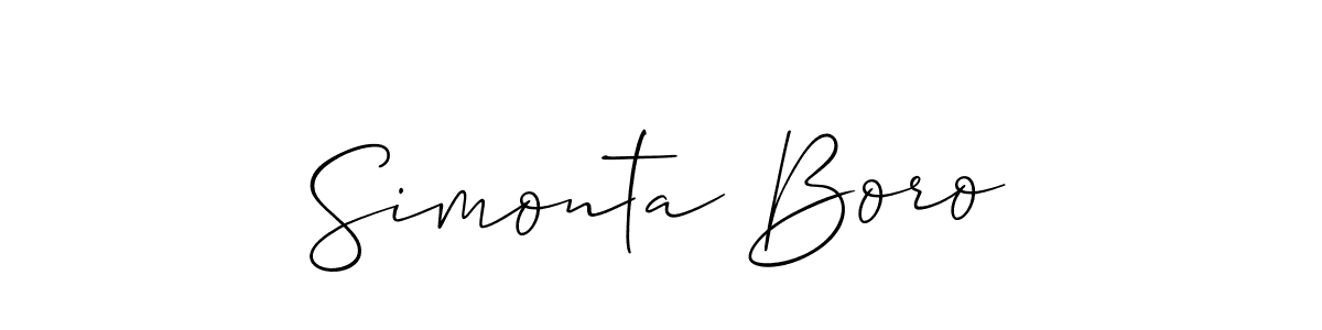 Create a beautiful signature design for name Simonta Boro. With this signature (Allison_Script) fonts, you can make a handwritten signature for free. Simonta Boro signature style 2 images and pictures png