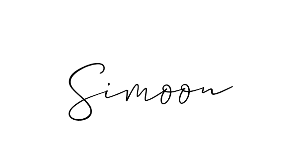 How to make Simoon name signature. Use Allison_Script style for creating short signs online. This is the latest handwritten sign. Simoon signature style 2 images and pictures png