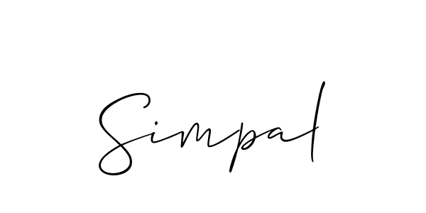 Best and Professional Signature Style for Simpal. Allison_Script Best Signature Style Collection. Simpal signature style 2 images and pictures png