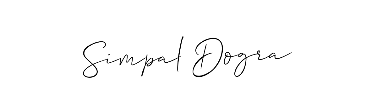 Make a short Simpal Dogra signature style. Manage your documents anywhere anytime using Allison_Script. Create and add eSignatures, submit forms, share and send files easily. Simpal Dogra signature style 2 images and pictures png