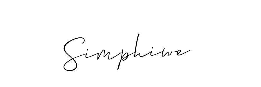 Also we have Simphiwe  name is the best signature style. Create professional handwritten signature collection using Allison_Script autograph style. Simphiwe  signature style 2 images and pictures png