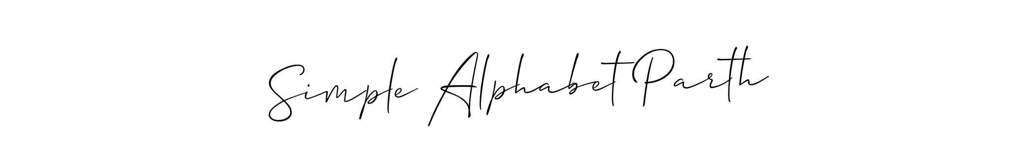 How to make Simple Alphabet Parth signature? Allison_Script is a professional autograph style. Create handwritten signature for Simple Alphabet Parth name. Simple Alphabet Parth signature style 2 images and pictures png