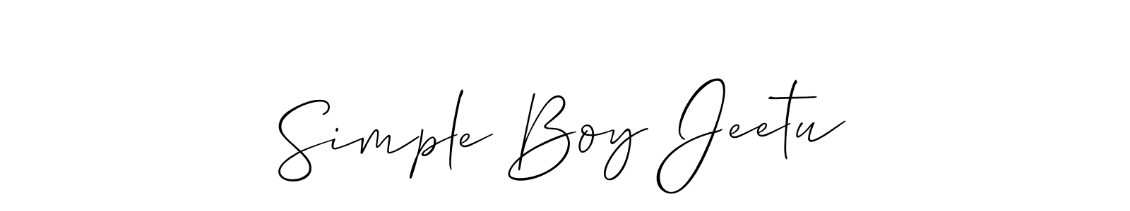 How to make Simple Boy Jeetu signature? Allison_Script is a professional autograph style. Create handwritten signature for Simple Boy Jeetu name. Simple Boy Jeetu signature style 2 images and pictures png