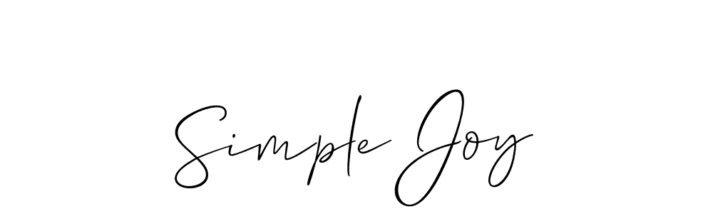 Allison_Script is a professional signature style that is perfect for those who want to add a touch of class to their signature. It is also a great choice for those who want to make their signature more unique. Get Simple Joy name to fancy signature for free. Simple Joy signature style 2 images and pictures png