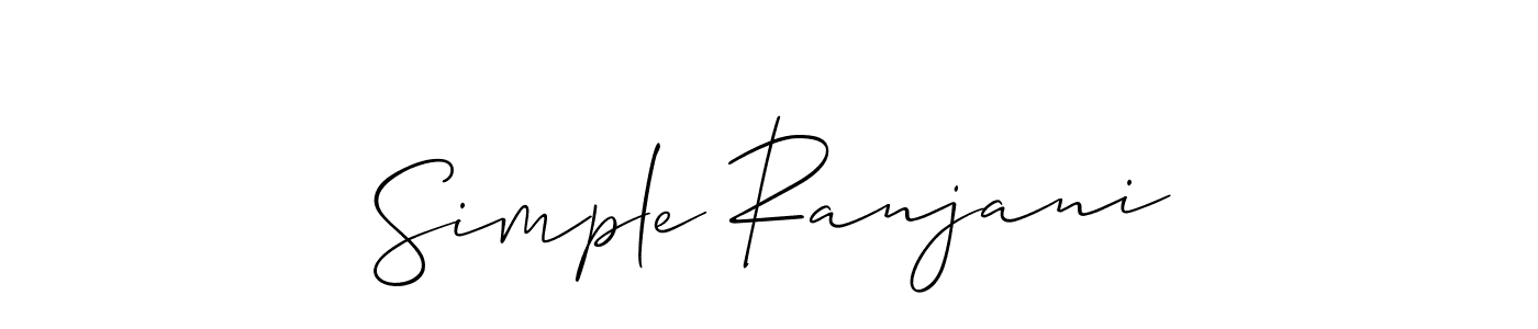 This is the best signature style for the Simple Ranjani name. Also you like these signature font (Allison_Script). Mix name signature. Simple Ranjani signature style 2 images and pictures png