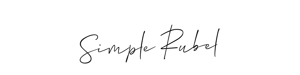 How to make Simple Rubel name signature. Use Allison_Script style for creating short signs online. This is the latest handwritten sign. Simple Rubel signature style 2 images and pictures png