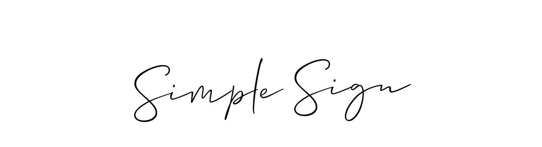 Best and Professional Signature Style for Simple Sign. Allison_Script Best Signature Style Collection. Simple Sign signature style 2 images and pictures png