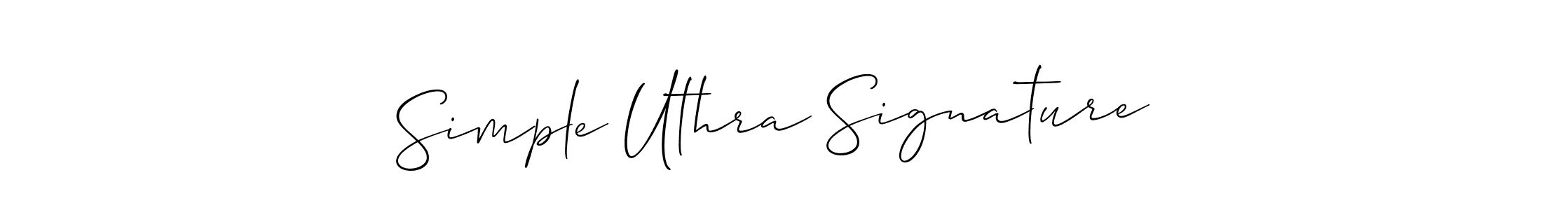 It looks lik you need a new signature style for name Simple Uthra Signature. Design unique handwritten (Allison_Script) signature with our free signature maker in just a few clicks. Simple Uthra Signature signature style 2 images and pictures png