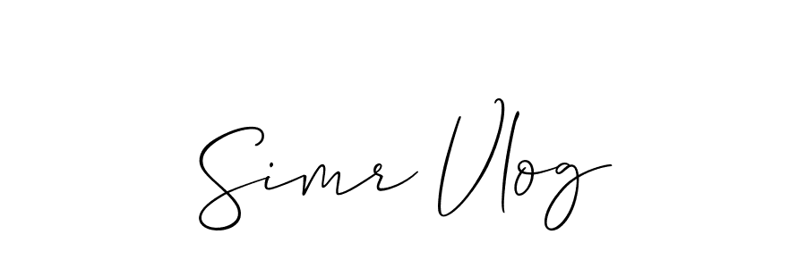 You should practise on your own different ways (Allison_Script) to write your name (Simr Vlog) in signature. don't let someone else do it for you. Simr Vlog signature style 2 images and pictures png