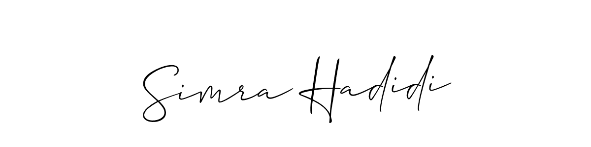 How to Draw Simra Hadidi signature style? Allison_Script is a latest design signature styles for name Simra Hadidi. Simra Hadidi signature style 2 images and pictures png