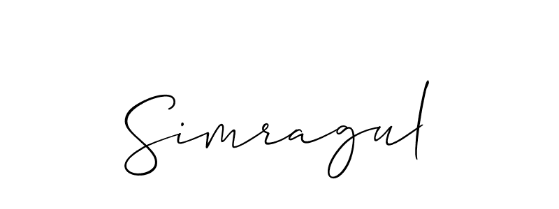 Also You can easily find your signature by using the search form. We will create Simragul name handwritten signature images for you free of cost using Allison_Script sign style. Simragul signature style 2 images and pictures png