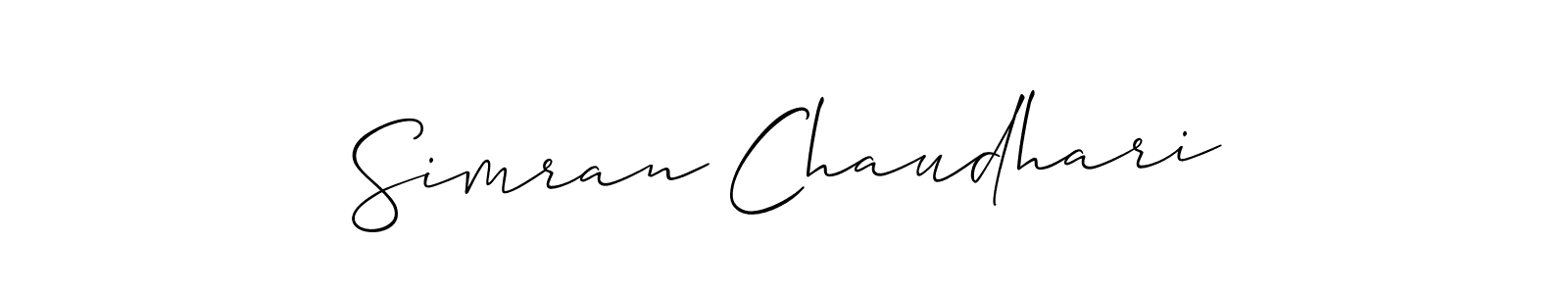 Also You can easily find your signature by using the search form. We will create Simran Chaudhari name handwritten signature images for you free of cost using Allison_Script sign style. Simran Chaudhari signature style 2 images and pictures png