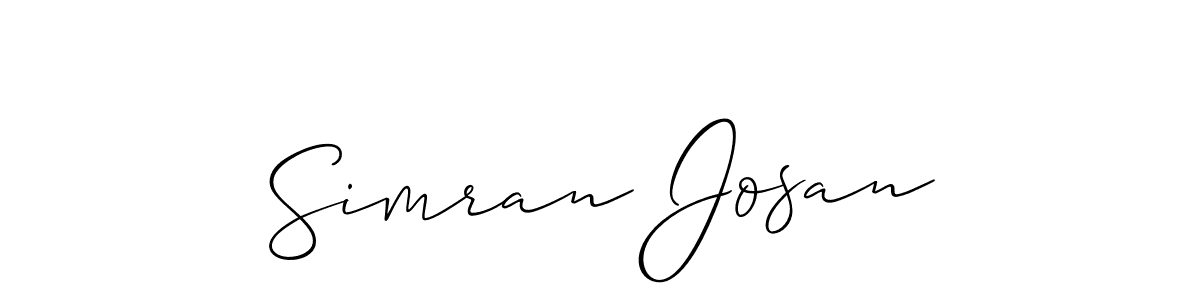 Simran Josan stylish signature style. Best Handwritten Sign (Allison_Script) for my name. Handwritten Signature Collection Ideas for my name Simran Josan. Simran Josan signature style 2 images and pictures png