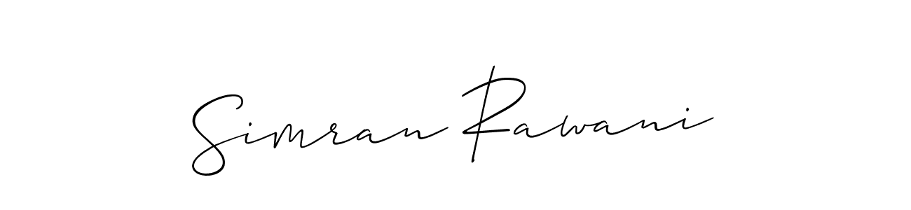 Simran Rawani stylish signature style. Best Handwritten Sign (Allison_Script) for my name. Handwritten Signature Collection Ideas for my name Simran Rawani. Simran Rawani signature style 2 images and pictures png