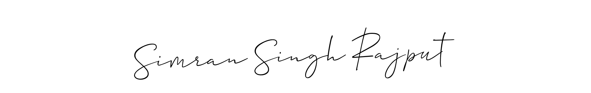 How to make Simran Singh Rajput signature? Allison_Script is a professional autograph style. Create handwritten signature for Simran Singh Rajput name. Simran Singh Rajput signature style 2 images and pictures png