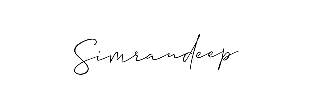 Make a short Simrandeep signature style. Manage your documents anywhere anytime using Allison_Script. Create and add eSignatures, submit forms, share and send files easily. Simrandeep signature style 2 images and pictures png
