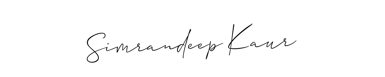 Make a beautiful signature design for name Simrandeep Kaur. Use this online signature maker to create a handwritten signature for free. Simrandeep Kaur signature style 2 images and pictures png