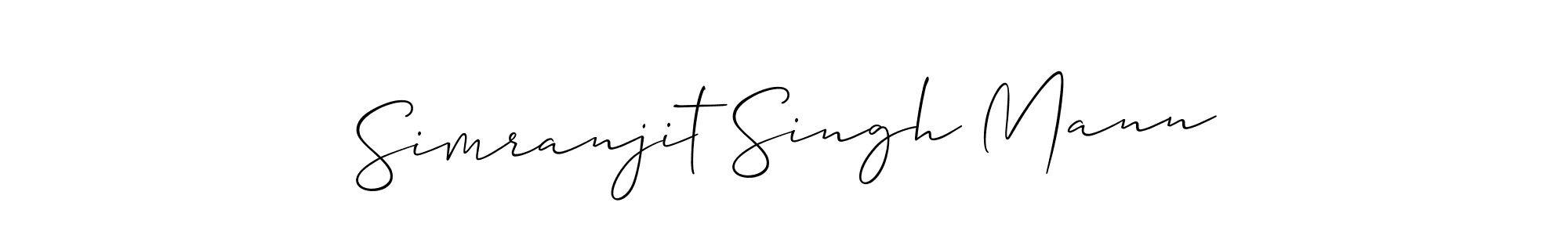 Make a short Simranjit Singh Mann signature style. Manage your documents anywhere anytime using Allison_Script. Create and add eSignatures, submit forms, share and send files easily. Simranjit Singh Mann signature style 2 images and pictures png