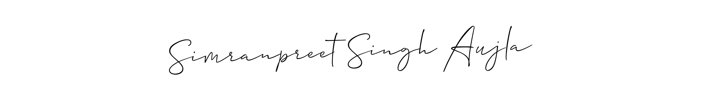 Create a beautiful signature design for name Simranpreet Singh Aujla. With this signature (Allison_Script) fonts, you can make a handwritten signature for free. Simranpreet Singh Aujla signature style 2 images and pictures png