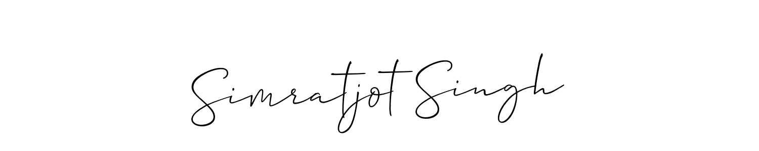 The best way (Allison_Script) to make a short signature is to pick only two or three words in your name. The name Simratjot Singh include a total of six letters. For converting this name. Simratjot Singh signature style 2 images and pictures png