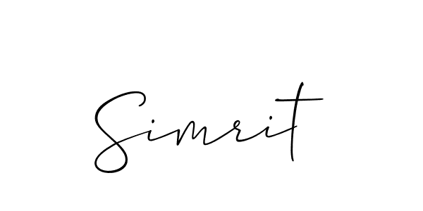 How to make Simrit name signature. Use Allison_Script style for creating short signs online. This is the latest handwritten sign. Simrit signature style 2 images and pictures png