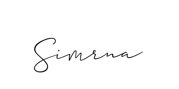 Best and Professional Signature Style for Simrna. Allison_Script Best Signature Style Collection. Simrna signature style 2 images and pictures png