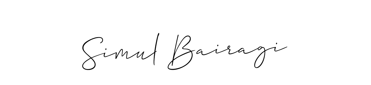 How to Draw Simul Bairagi signature style? Allison_Script is a latest design signature styles for name Simul Bairagi. Simul Bairagi signature style 2 images and pictures png