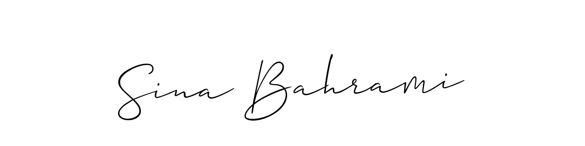 Sina Bahrami stylish signature style. Best Handwritten Sign (Allison_Script) for my name. Handwritten Signature Collection Ideas for my name Sina Bahrami. Sina Bahrami signature style 2 images and pictures png