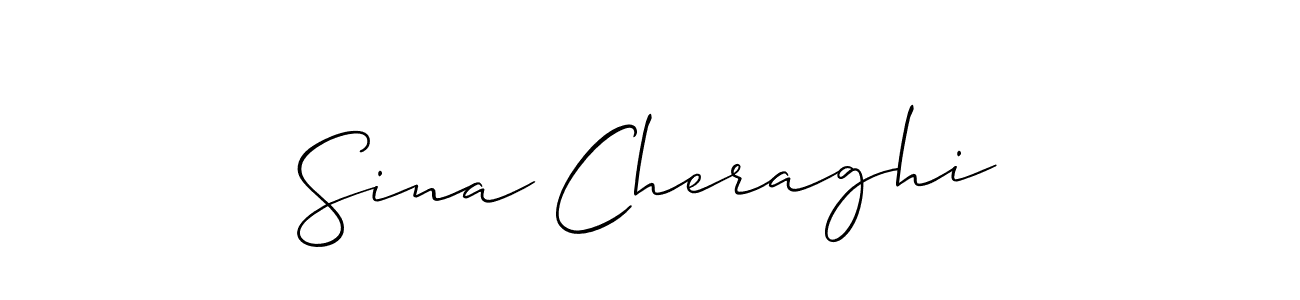 You should practise on your own different ways (Allison_Script) to write your name (Sina Cheraghi) in signature. don't let someone else do it for you. Sina Cheraghi signature style 2 images and pictures png