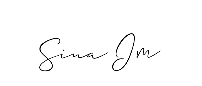 if you are searching for the best signature style for your name Sina Im. so please give up your signature search. here we have designed multiple signature styles  using Allison_Script. Sina Im signature style 2 images and pictures png