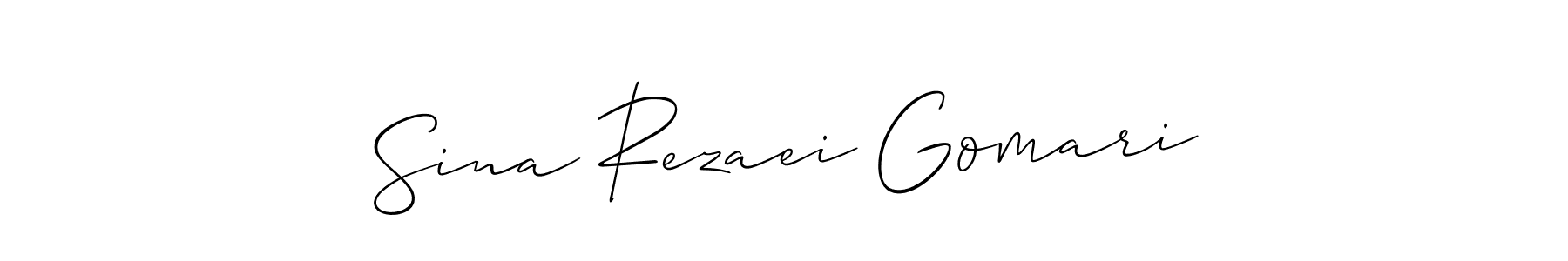 It looks lik you need a new signature style for name Sina Rezaei Gomari. Design unique handwritten (Allison_Script) signature with our free signature maker in just a few clicks. Sina Rezaei Gomari signature style 2 images and pictures png