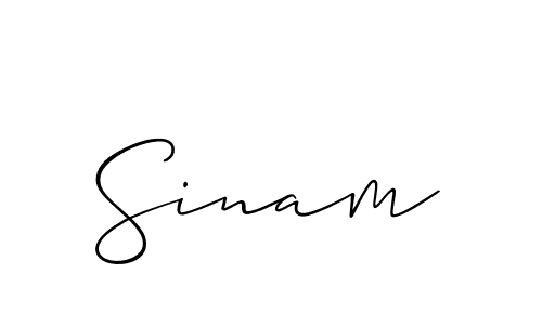 How to make Sinam signature? Allison_Script is a professional autograph style. Create handwritten signature for Sinam name. Sinam signature style 2 images and pictures png