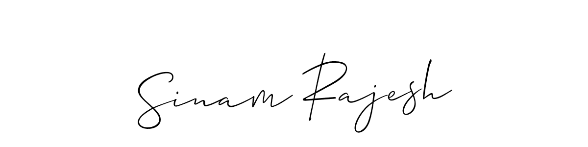 if you are searching for the best signature style for your name Sinam Rajesh. so please give up your signature search. here we have designed multiple signature styles  using Allison_Script. Sinam Rajesh signature style 2 images and pictures png