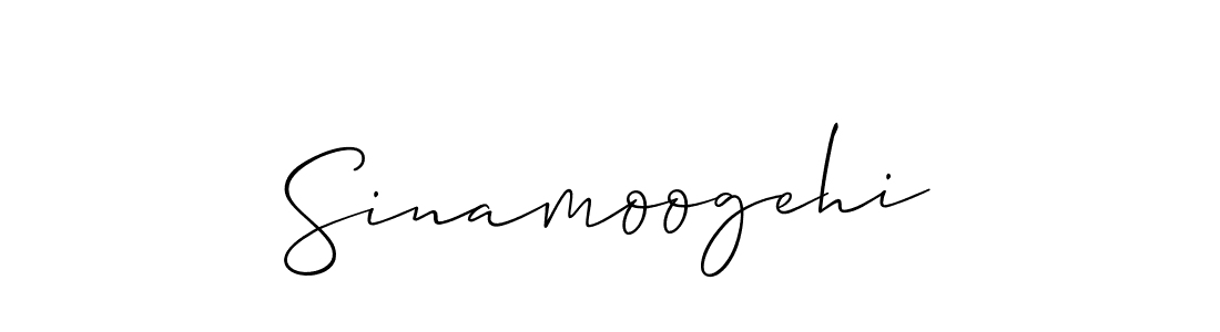 Design your own signature with our free online signature maker. With this signature software, you can create a handwritten (Allison_Script) signature for name Sinamoogehi. Sinamoogehi signature style 2 images and pictures png