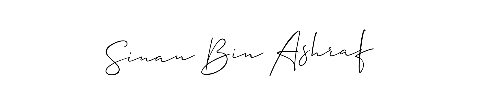 Also we have Sinan Bin Ashraf name is the best signature style. Create professional handwritten signature collection using Allison_Script autograph style. Sinan Bin Ashraf signature style 2 images and pictures png