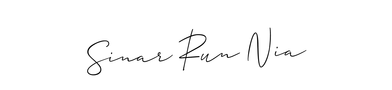 Best and Professional Signature Style for Sinar Run Nia. Allison_Script Best Signature Style Collection. Sinar Run Nia signature style 2 images and pictures png