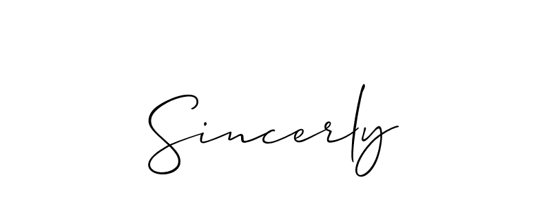 How to make Sincerly name signature. Use Allison_Script style for creating short signs online. This is the latest handwritten sign. Sincerly signature style 2 images and pictures png