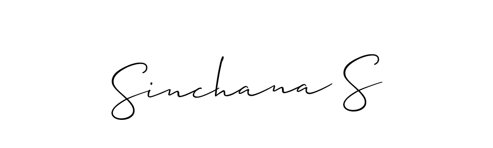 How to make Sinchana S signature? Allison_Script is a professional autograph style. Create handwritten signature for Sinchana S name. Sinchana S signature style 2 images and pictures png