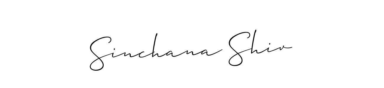Use a signature maker to create a handwritten signature online. With this signature software, you can design (Allison_Script) your own signature for name Sinchana Shiv. Sinchana Shiv signature style 2 images and pictures png